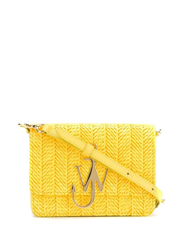 Jw Anderson Straw Crossbody Bag - Yellow