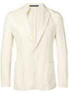 Bagnoli Sartoria Napoli Textured Blazer Jacket - White