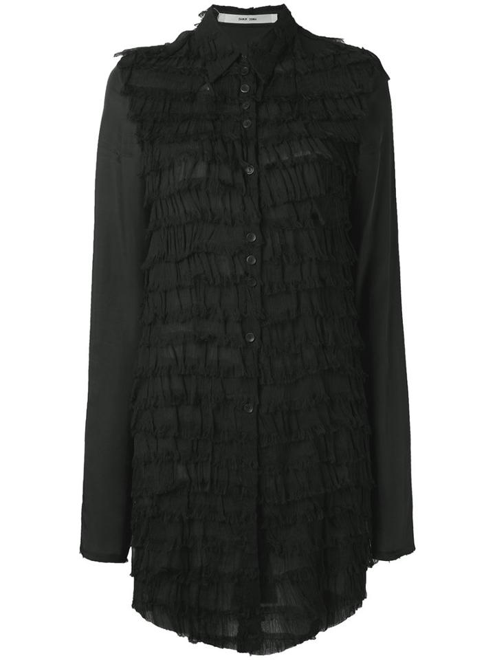 Damir Doma - Ruffled Layered Blouse - Women - Viscose - Xs, Black, Viscose