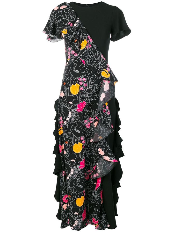 Vivetta Short-sleeve Ruffle Dress - Black