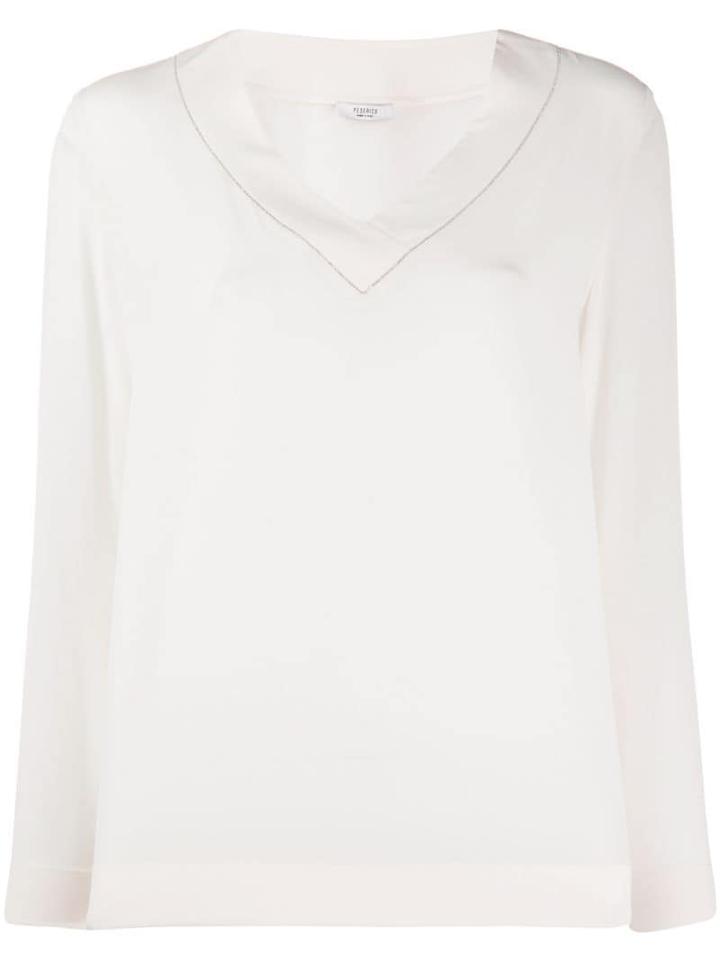 Peserico V-neck Blouse - White