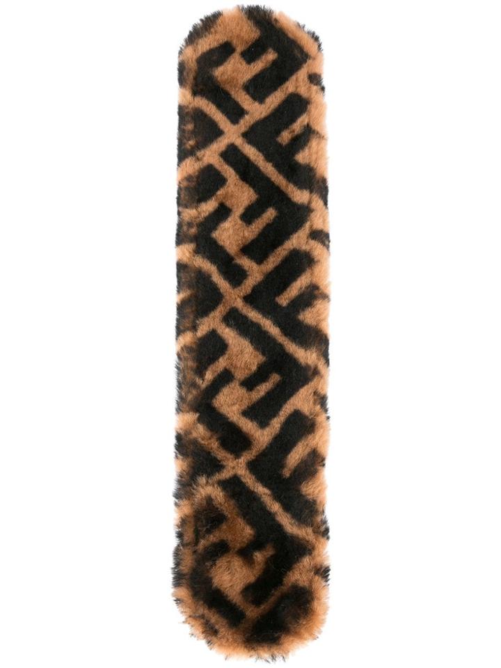 Fendi Printed Logo Bag Accessory - Brown