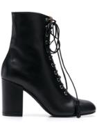 Pollini Lace-up Ankle Boots - Black