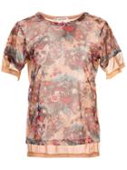 Comme Des Garçons Mesh Print T-shirt - Neutrals