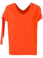 P.a.r.o.s.h. Side Bow Detail Blouse - Orange