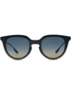Burberry Eyewear Keyhole Round Frame Shield Sunglasses - Blue