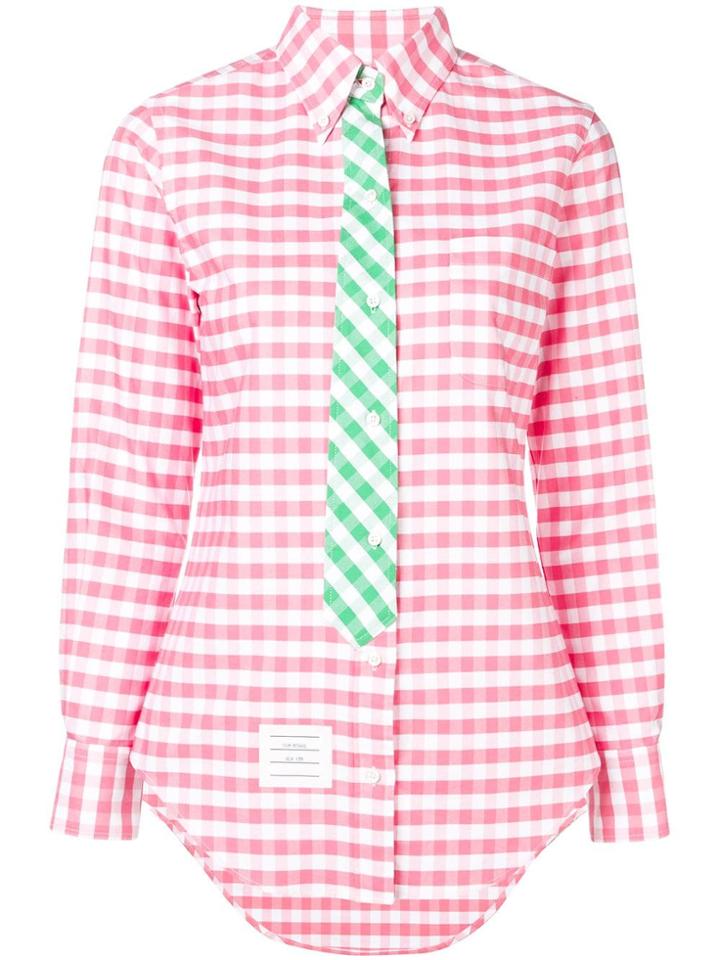 Thom Browne Trompe L'oeil Necktie Oxford Shirt - Pink