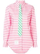 Thom Browne Trompe L'oeil Necktie Oxford Shirt - Pink