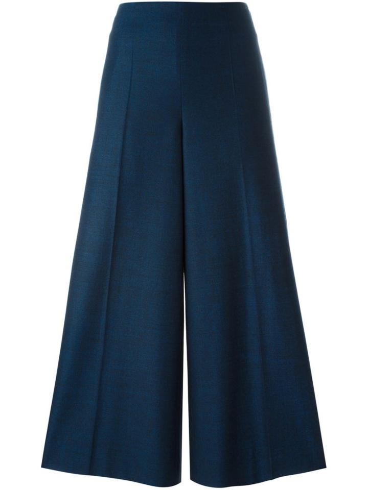 Maison Margiela Wide Leg Culottes, Women's, Size: 42, Blue, Cotton/spandex/elastane/virgin Wool