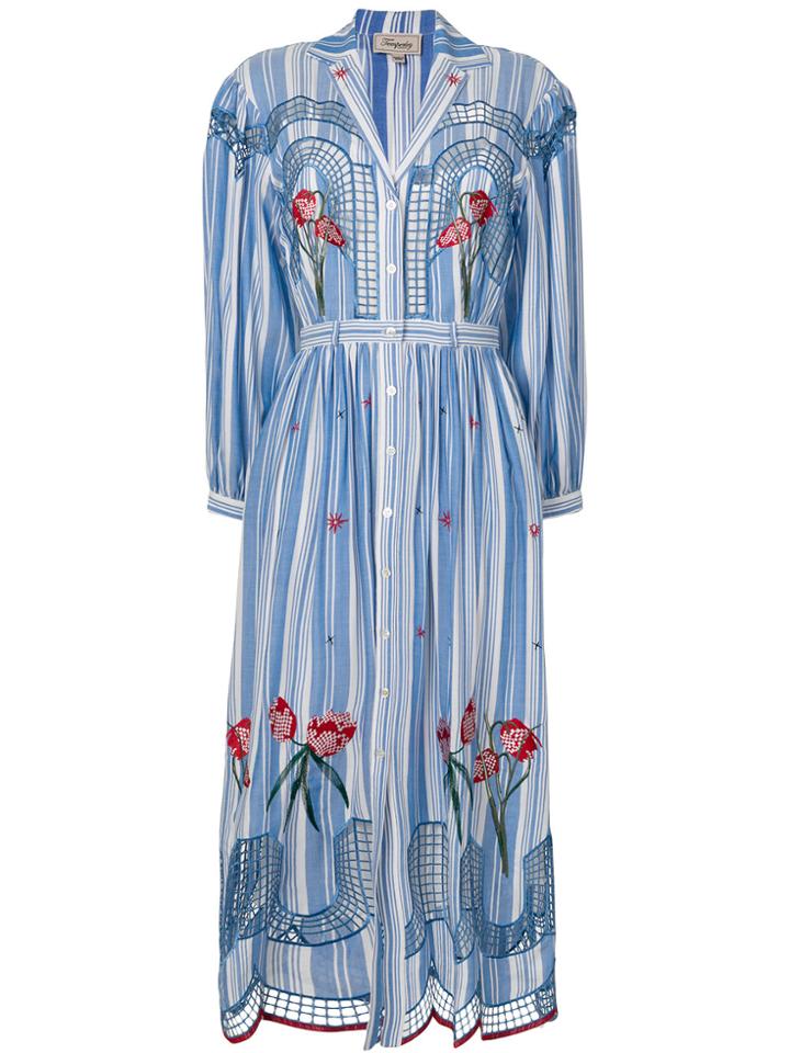 Temperley London Trelliage Shirt Dress - Blue