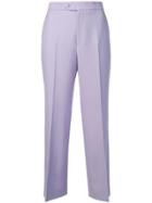 Gucci Straight Cropped Trousers - Purple