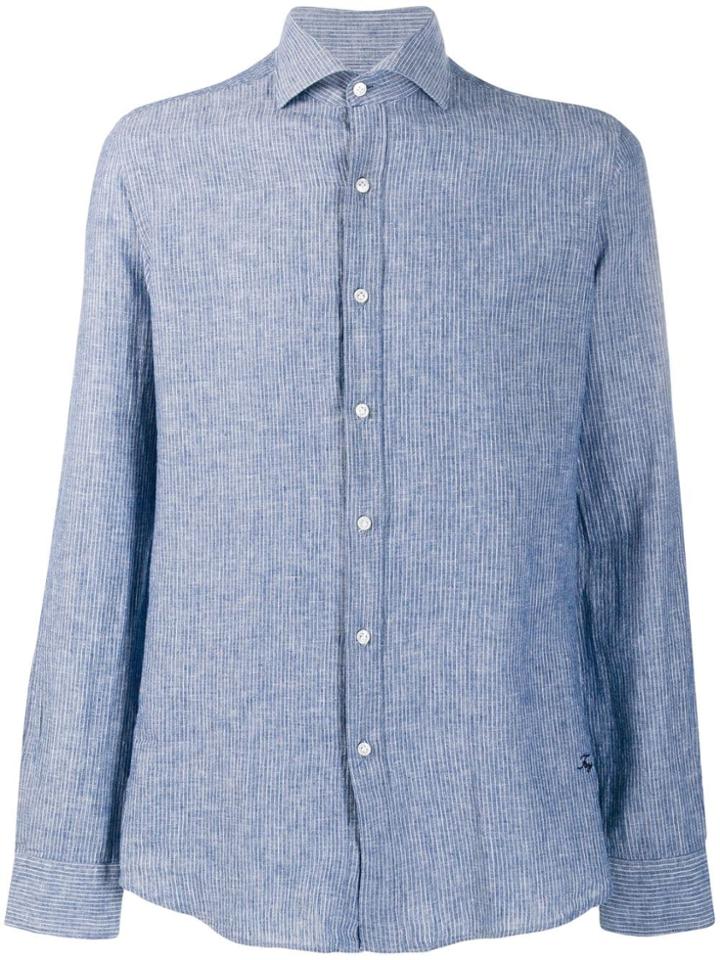 Fay Classic Striped Shirt - Blue