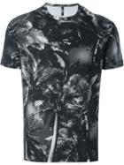 Versus Palm Tree Print T-shirt, Men's, Size: M, Grey, Cotton/spandex/elastane