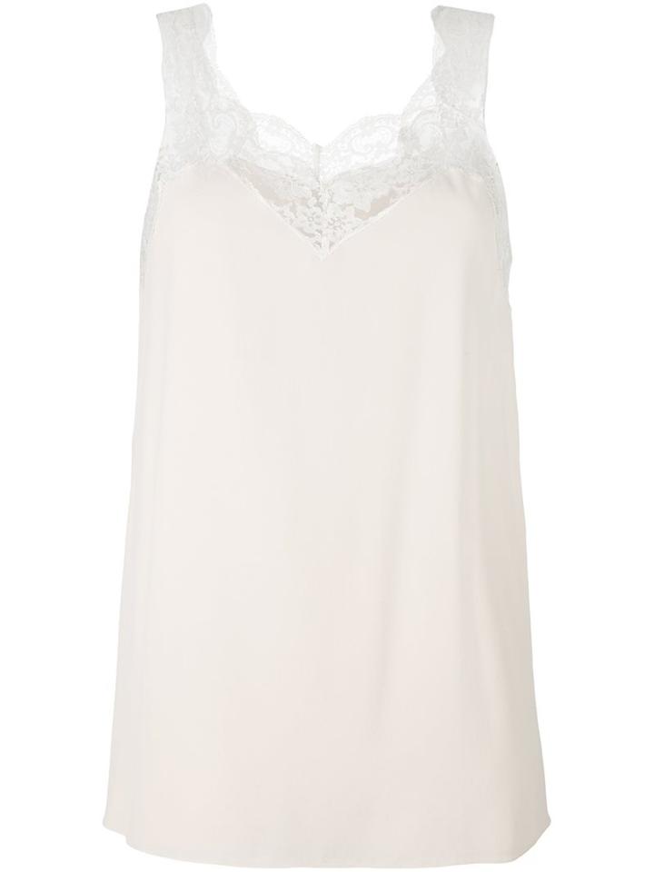 Chloé Lace Trim Cami, Women's, Size: 38, Nude/neutrals, Silk/cotton/polyamide/viscose