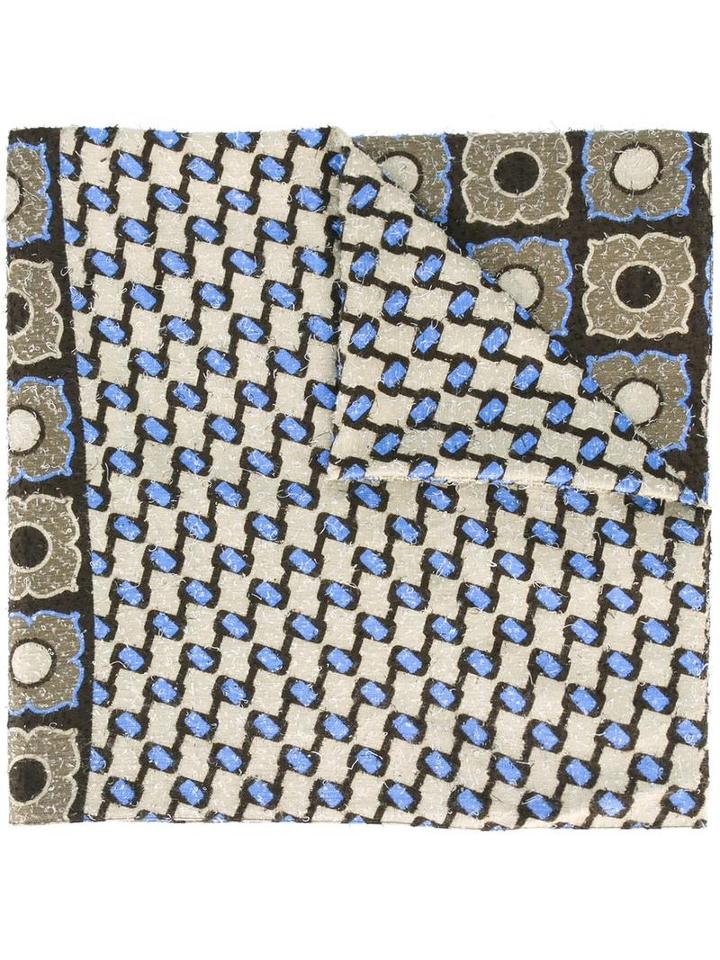 Al Duca D'aosta 1902 Jacquard Scarf, Men's, Brown, Silk/wool