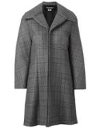 Junya Watanabe Comme Des Garçons Checked Oversized Coat, Women's, Size: Large, Grey, Nylon/cupro/wool