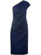 Emilio Pucci - Asymmetric Dress - Women - Silk/cotton/linen/flax - 40, Blue, Silk/cotton/linen/flax