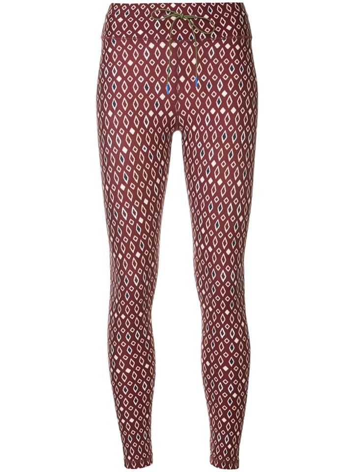 The Upside Patterned Leggings - Red