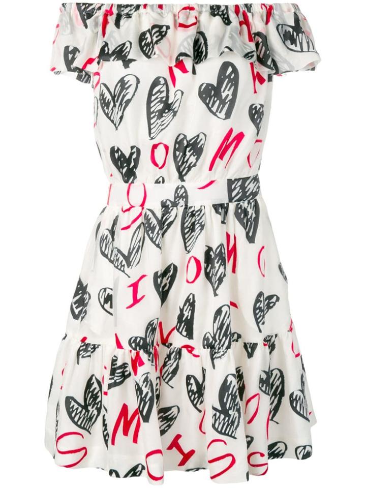 Moschino Devoré Hearts Dress - White