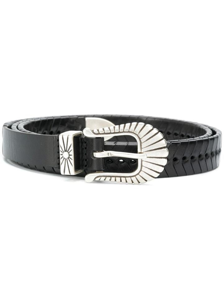 Isabel Marant Ridge Detail Belt - Black