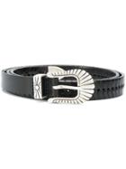Isabel Marant Ridge Detail Belt - Black