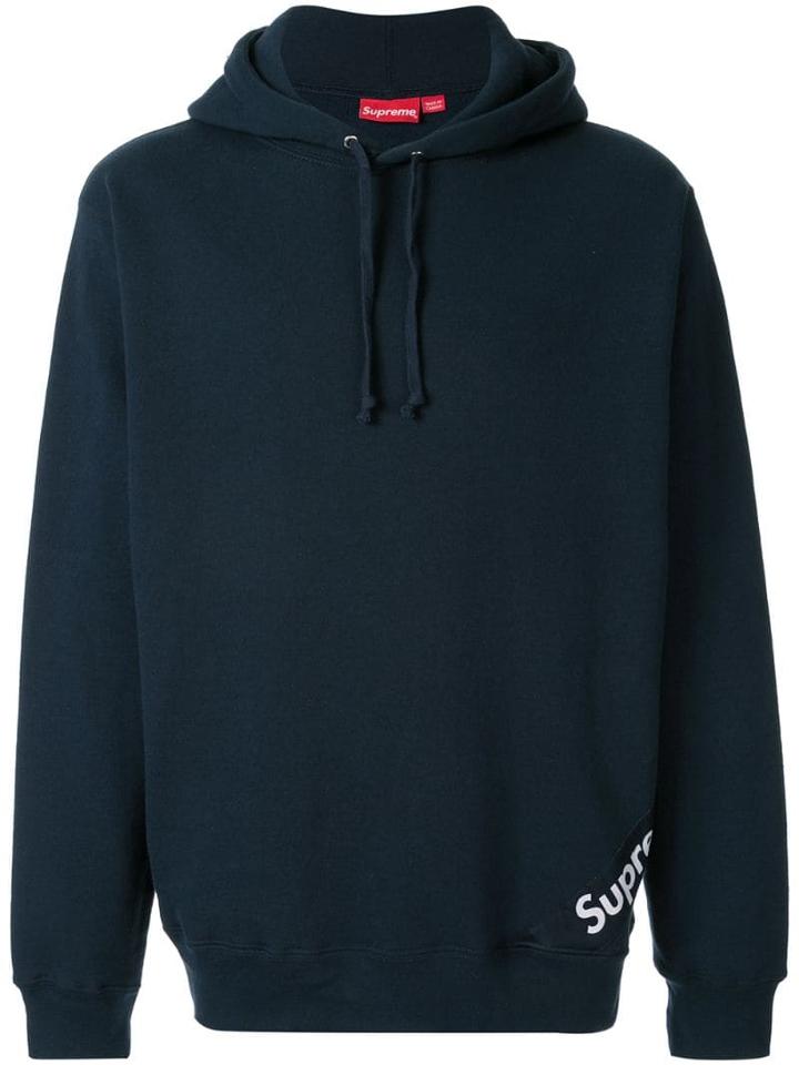 Supreme Corner Label Hooded Sweatshirt - Blue