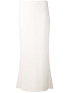 Jil Sander Patterned Pencil Skirt - White