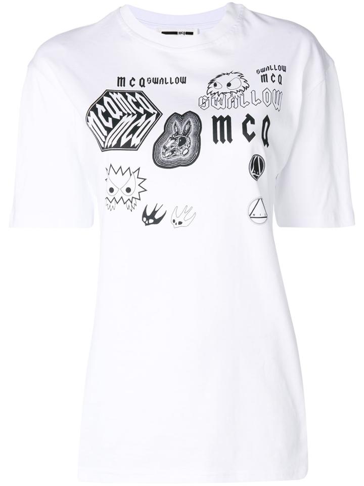 Mcq Alexander Mcqueen Front Printed T-shirt - White