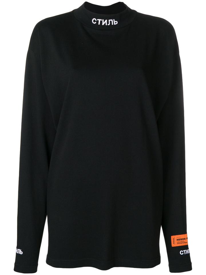 Heron Preston Style Mockneck T-shirt - Black