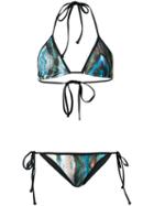 Mona - String Bikini - Women - Polyester/spandex/elastane - L, Blue, Polyester/spandex/elastane