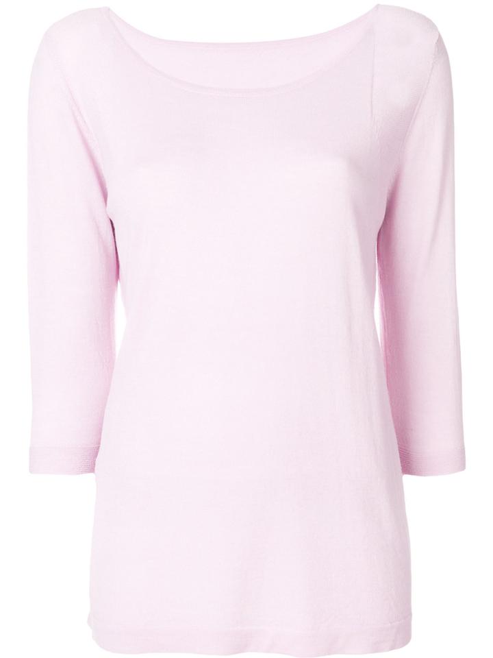 Sottomettimi Cropped Sleeves Jumper - Pink & Purple