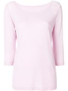 Sottomettimi Cropped Sleeves Jumper - Pink & Purple