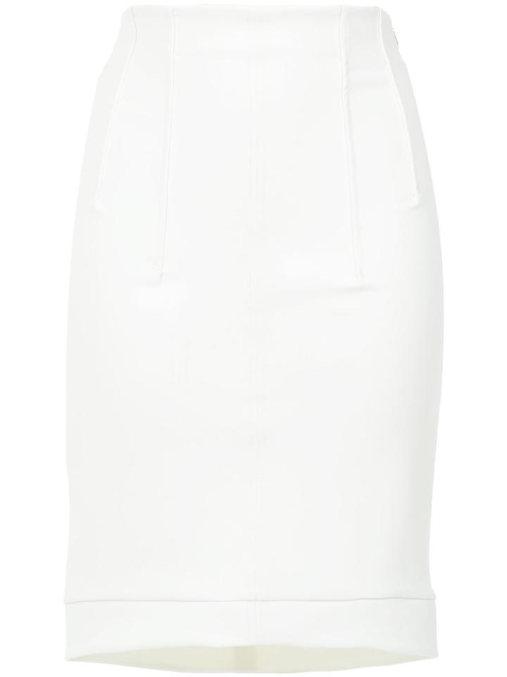 Tufi Duek Panelled Pencil Skirt - White
