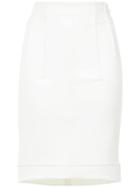 Tufi Duek Panelled Pencil Skirt - White