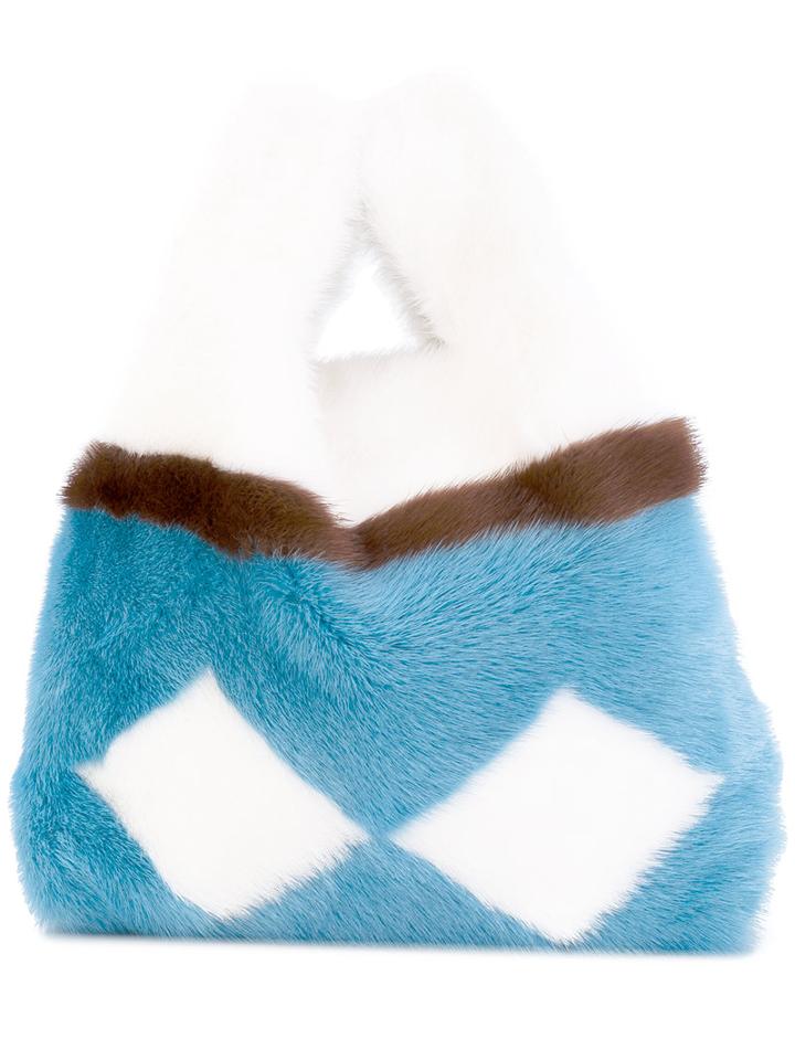 Simonetta Ravizza - Large Open Tote - Women - Mink Fur - One Size, White, Mink Fur