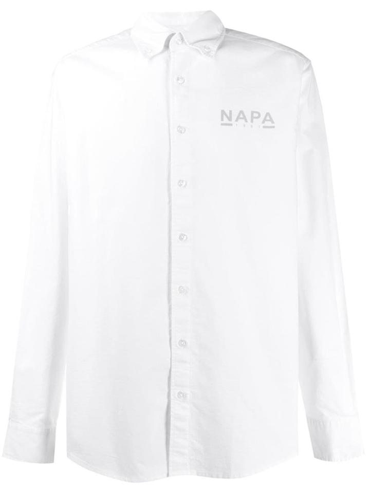 Napa Silver Logo Print Shirt - White