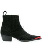 Zadig & Voltaire Embroidered Detail Ankle Boots - Black