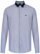 Emporio Armani Contrasting Collar Shirt - Blue