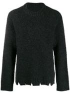 Maison Margiela Distressed Chunky Knit Sweater - Black