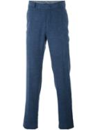 Ermenegildo Zegna Tailored Trousers, Men's, Size: 48, Blue, Cotton