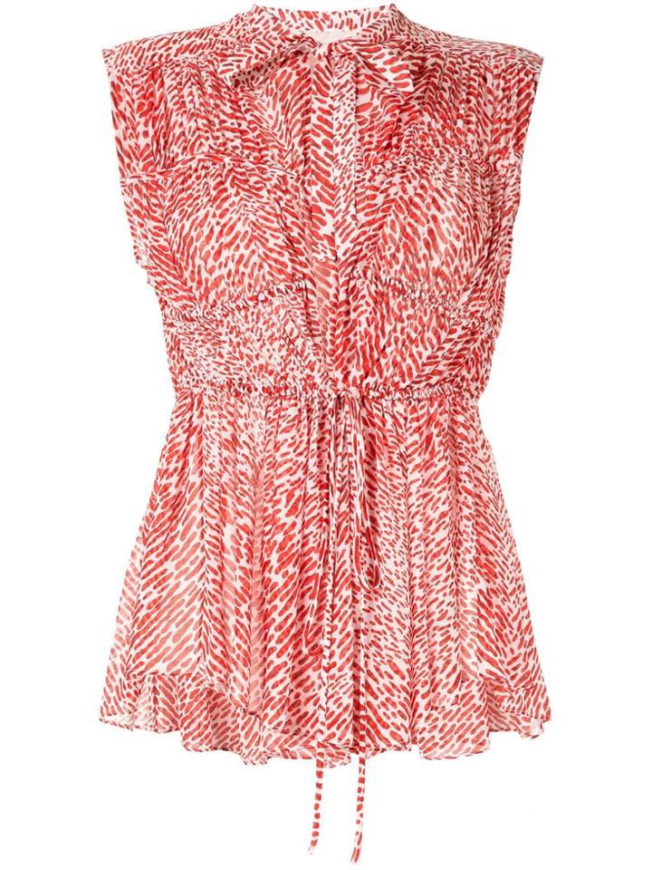Camilla And Marc Alghero Animal Print Top - Red