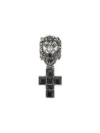 Gucci Lion Motif Drop Ring - Silver