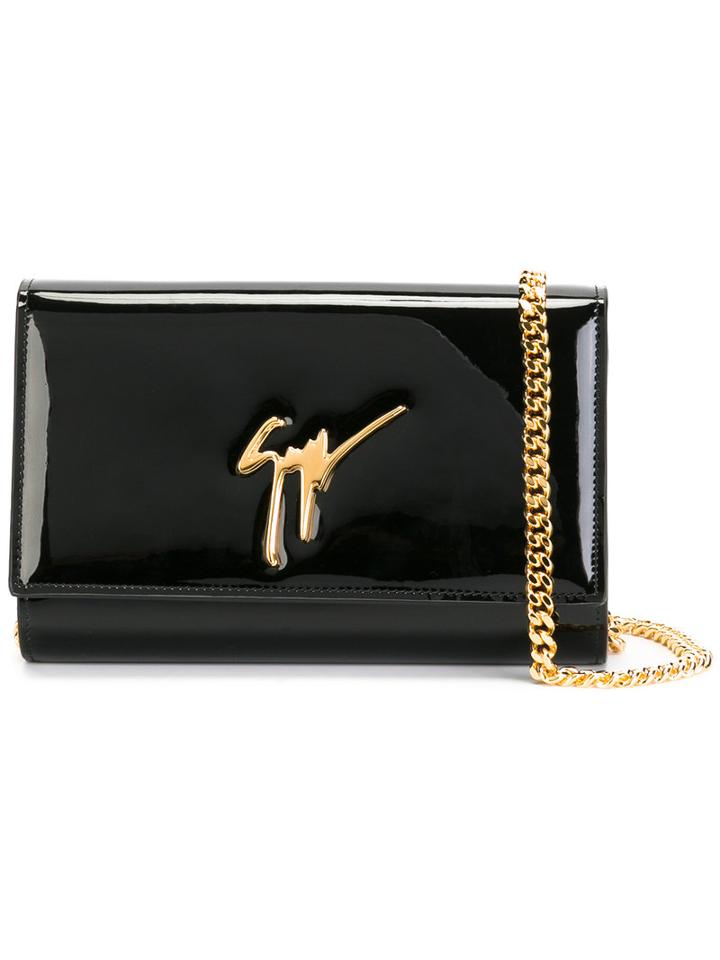 Giuseppe Zanotti Design Cleopatra Clutch, Women's, Black, Calf Leather