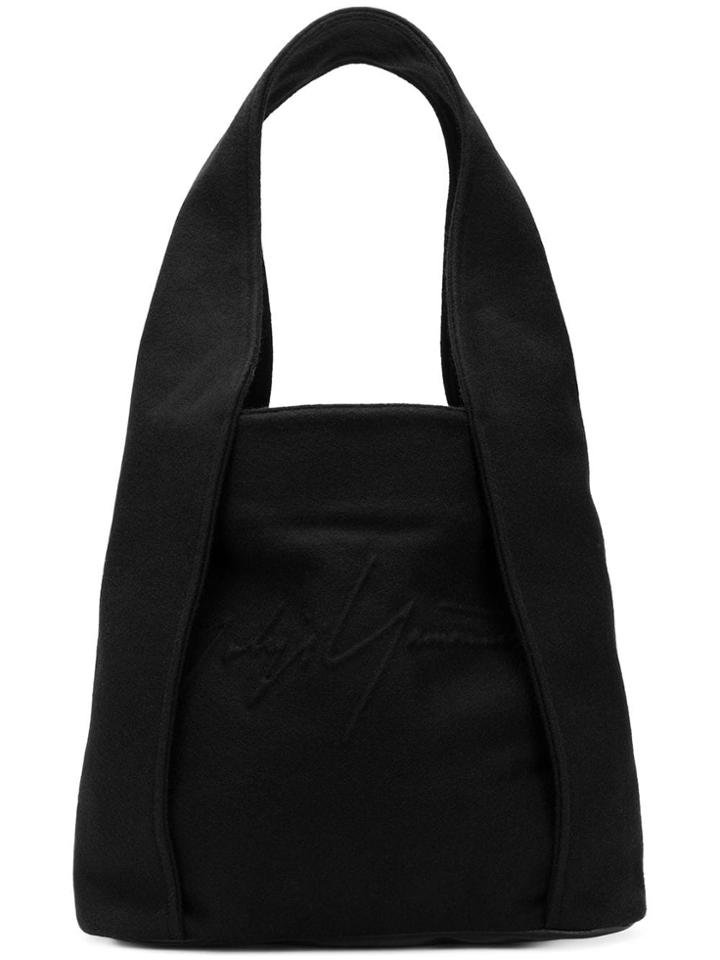 Yohji Yamamoto Logo Embossed Bag - Black