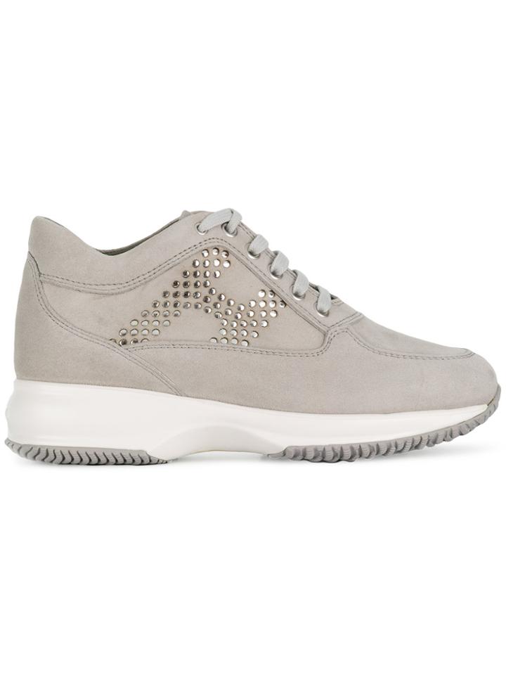 Hogan Wedge Lace-up Sneakers - Grey