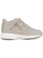 Hogan Wedge Lace-up Sneakers - Grey