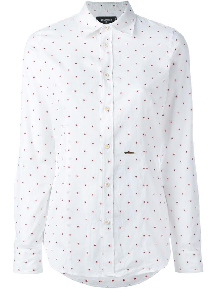 Dsquared2 Maple Leaf Shirt, Women's, Size: 40, Red, Cotton