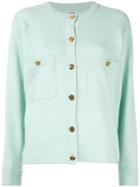 Chanel Vintage Button-embellished Cashmere Cardigan - Green