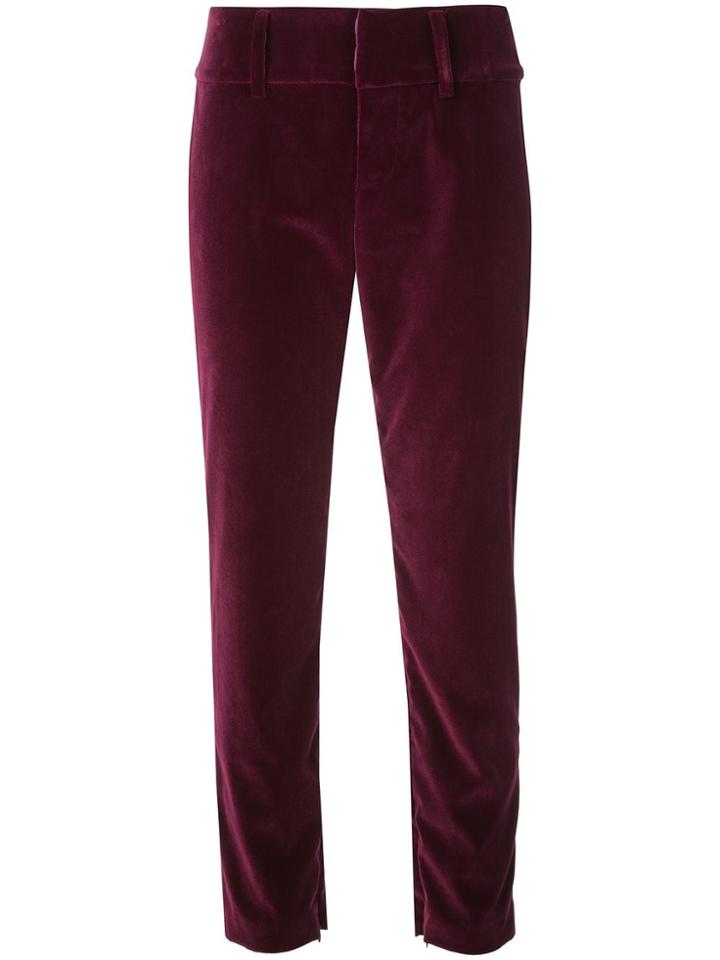 Alice+olivia Stacey Slim-fit Cropped Trousers - Purple