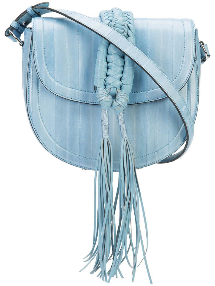 Altuzarra - Ghianda Knot Saddle Bag - Women - Eel Skin - One Size, Blue, Eel Skin
